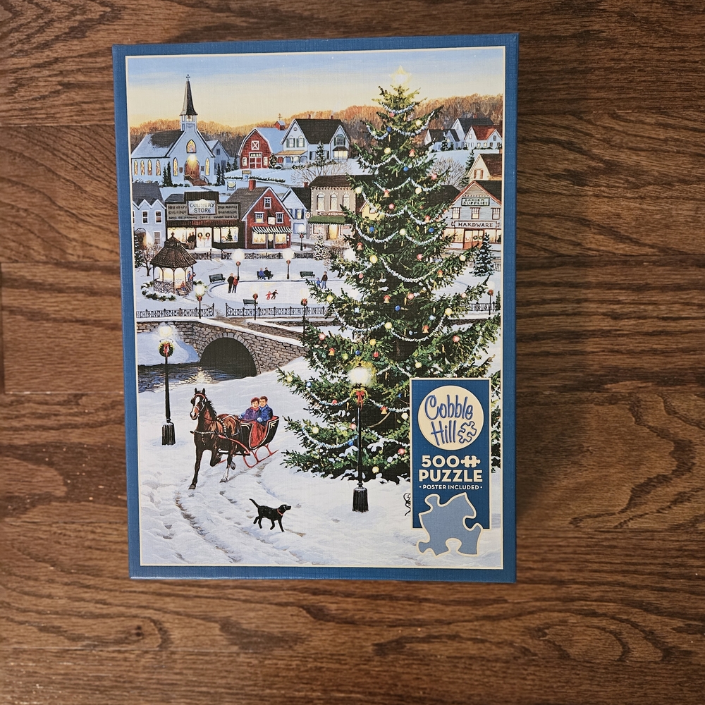 Cobb Hill by New Balance Winter Village 500 Piece Puzzle - Blue and White